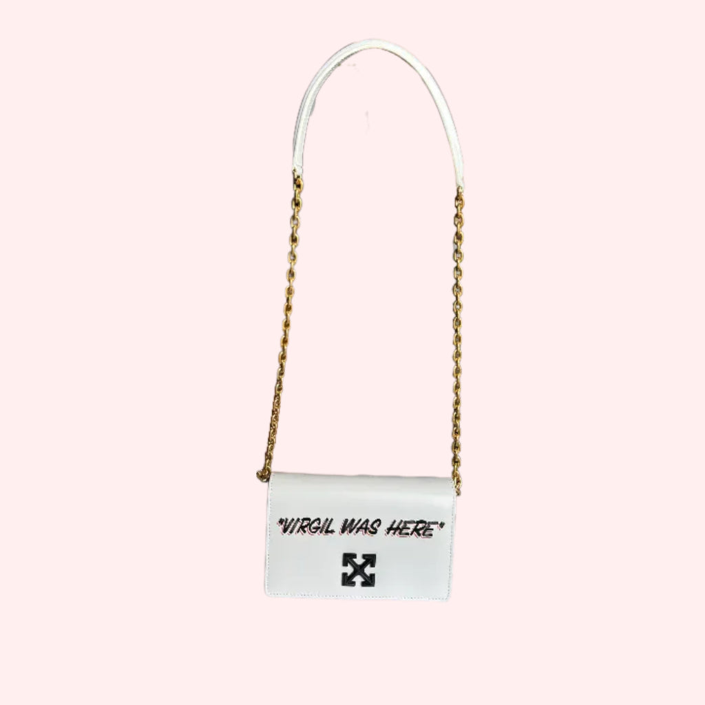 Bolsa Off-White Virgil Was Here Branca