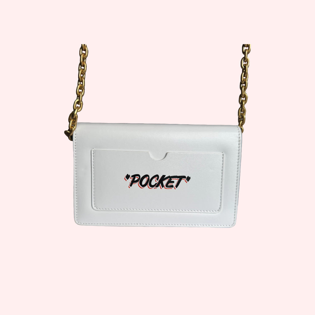 Bolsa Off-White Virgil Was Here Branca